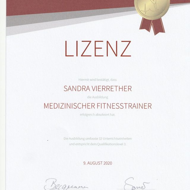 Medizinische Fitnesstrainer - Lizenz 